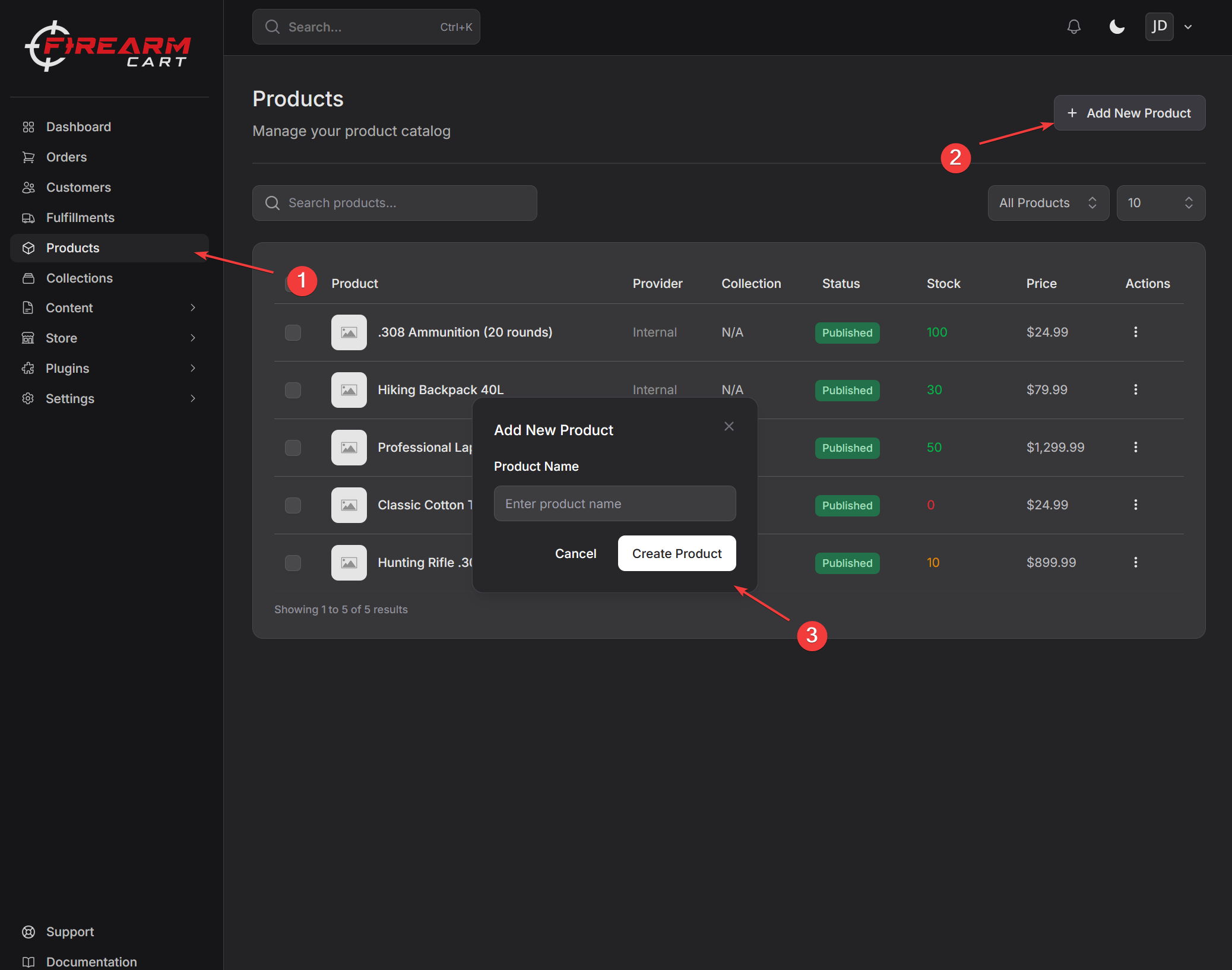 Firearm Cart Docs