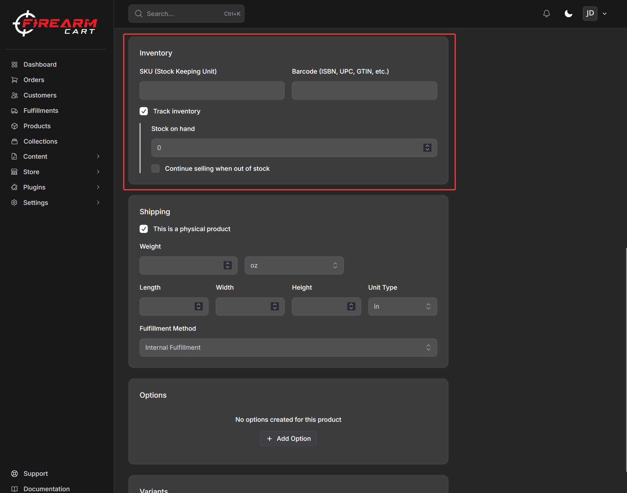 Firearm Cart Docs